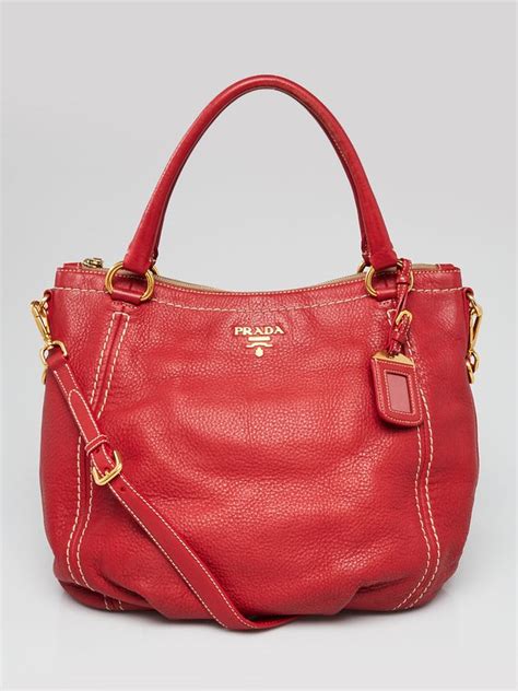 prada shoulder bag tote vitello daino rosso|prada daino tote crossbody.